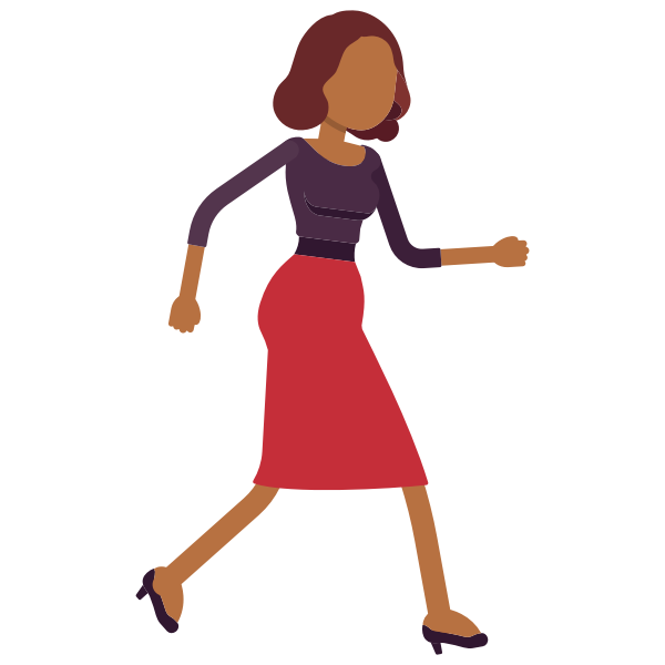 SVG Walking woman illustration