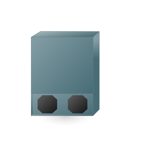 SVG Wall mounted network rack vector clip art