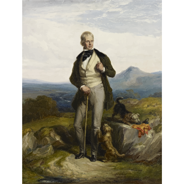 SVG Walter Scott039s portrait