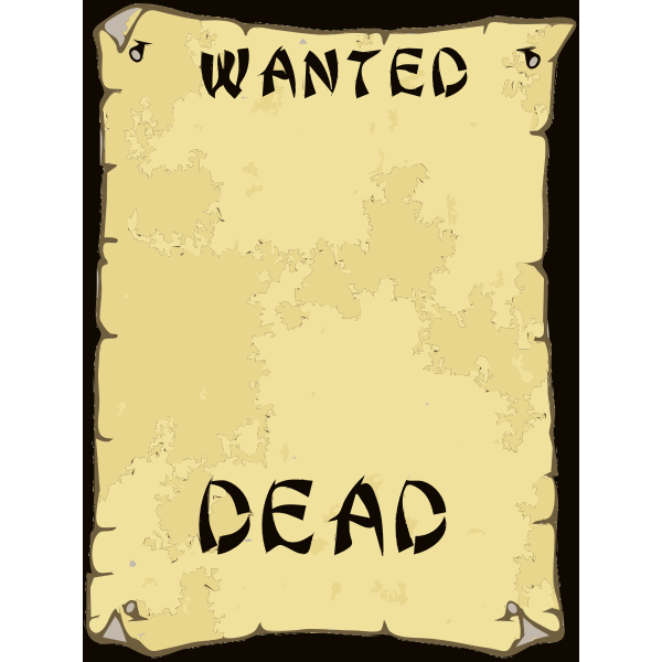 SVG Wanted dead or alive