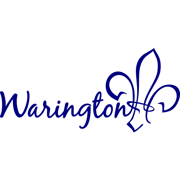 SVG Warington text in blue vector image