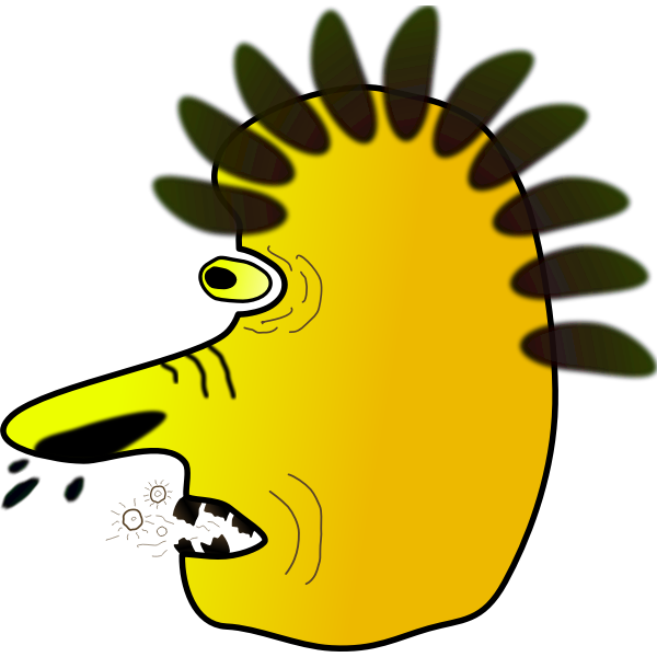 SVG Warlock character profile vector image