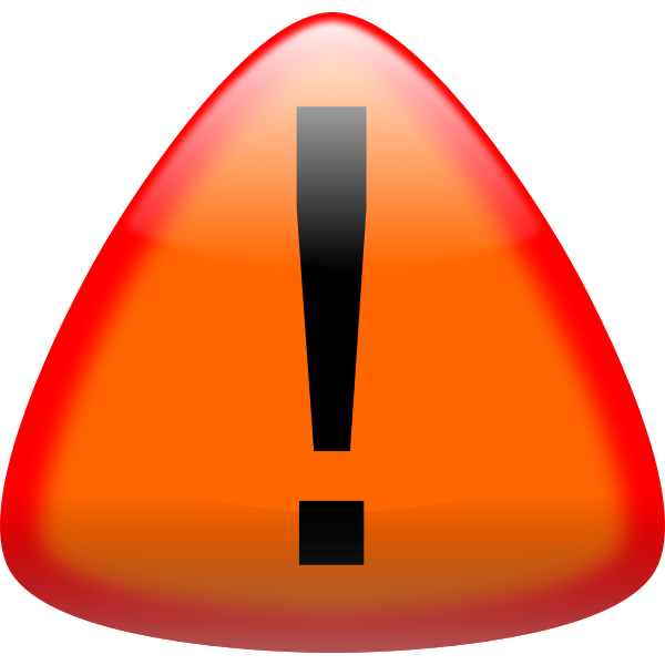 SVG Warning button vector drawing