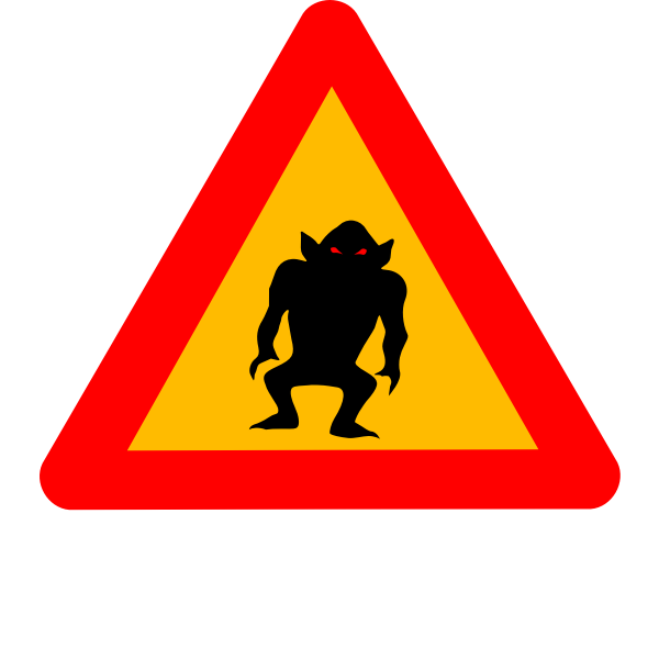 SVG Warning monster