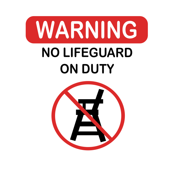 SVG Warning no lifeguard