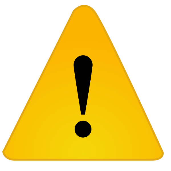SVG Warning notification sign vector image