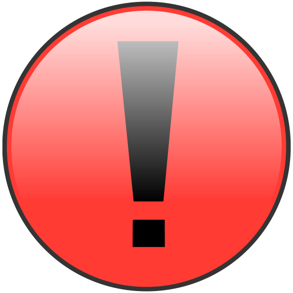 SVG Warning notification sign vector image
