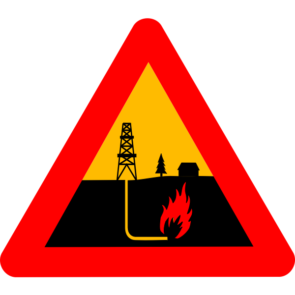 SVG Warning shale gas vector sign