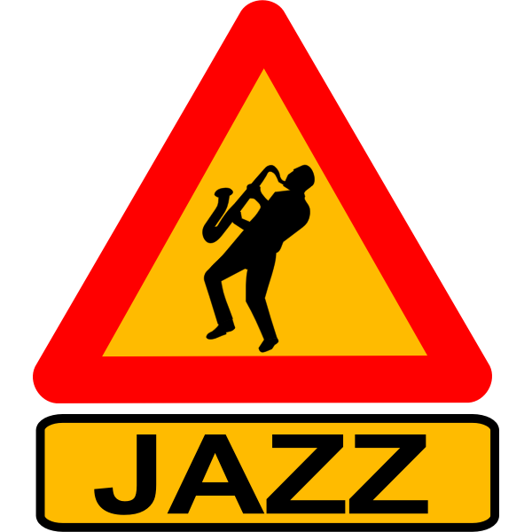 SVG Warning sign jazz player vector image