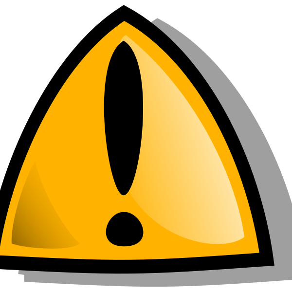 SVG Warning sign orange rounded