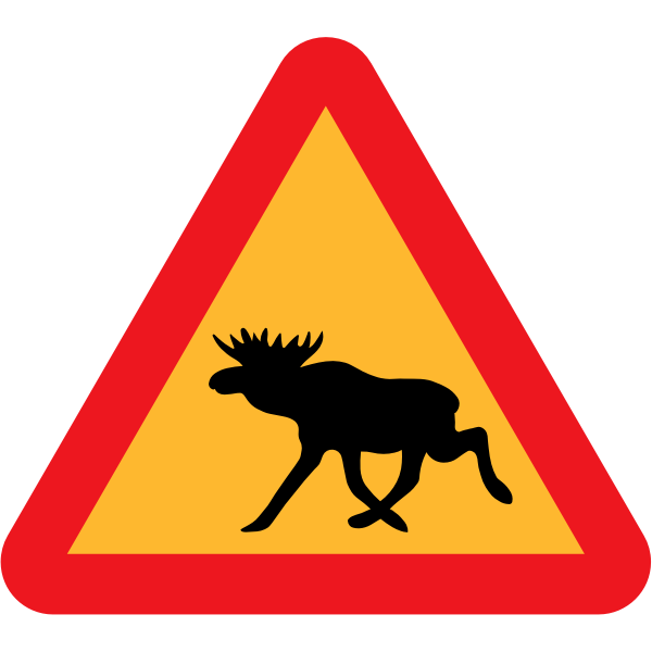 SVG Warning traffic sign vector image