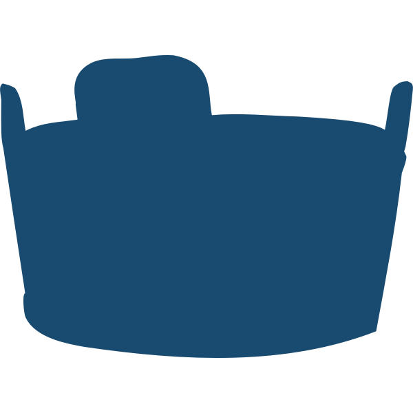 SVG Wash tub silhouette vector image