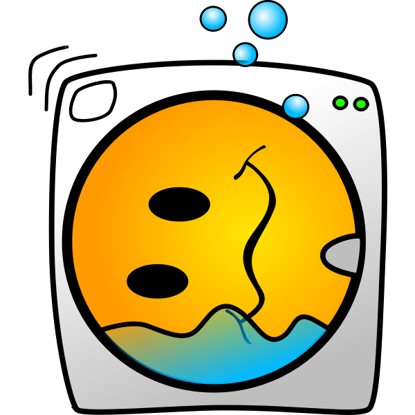 SVG Washing machine smiley