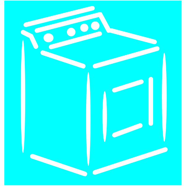 SVG Washing machine - white stroke