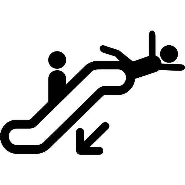 SVG Watch the gap escalator sign vector image