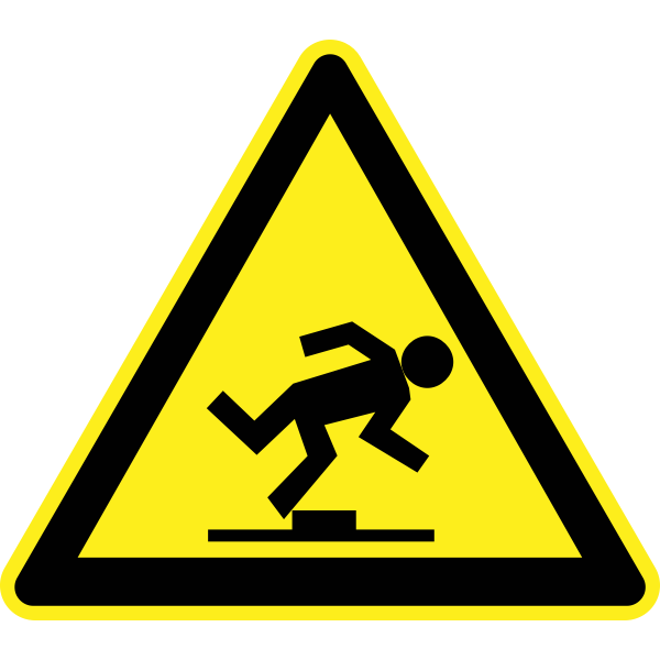 SVG Watch your step warning sign vector image