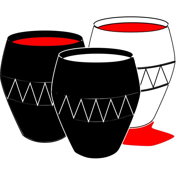 SVG Water and wine cans vector illustration