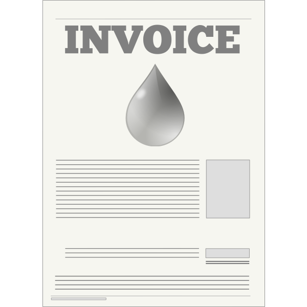 SVG Water company invoice vector illustration