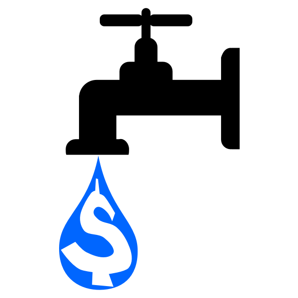 SVG Water cost vector illustration