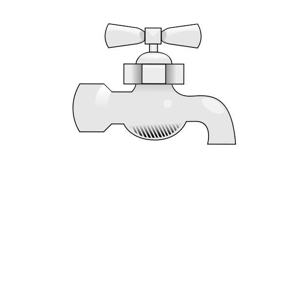 SVG Water faucet vector image