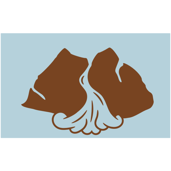SVG Water flowing from a rock vector drawing