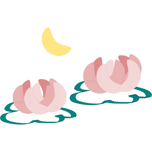 SVG Water lily and moon