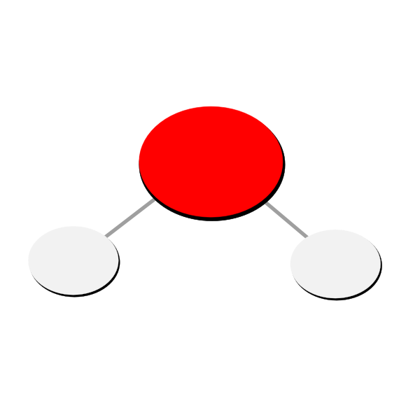 SVG Water molecule H2O vector drawing