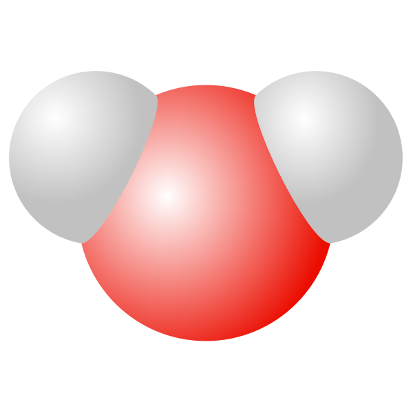 SVG Water molecule vector drawing