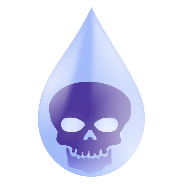SVG Water pollution drop vector image