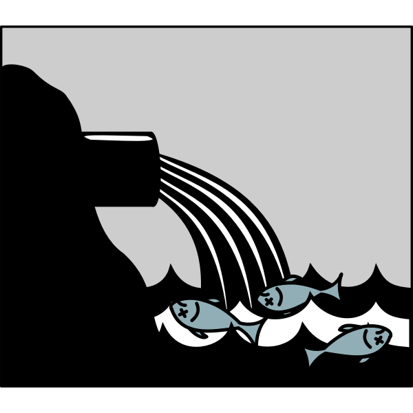 SVG Water pollution pipe vector image