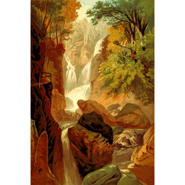 SVG Waterfall vector illustration