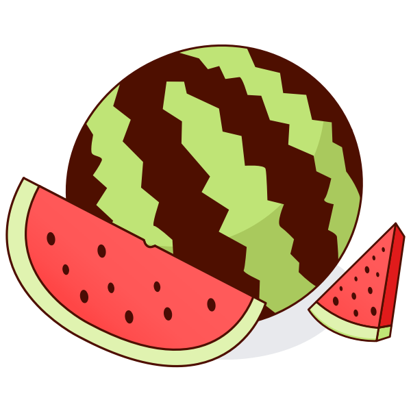 SVG Watermelon and slices