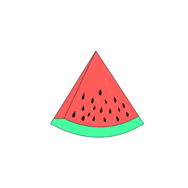 SVG Watermelon fruit slice