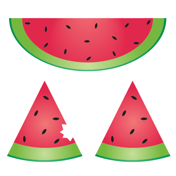SVG Watermelon pieces