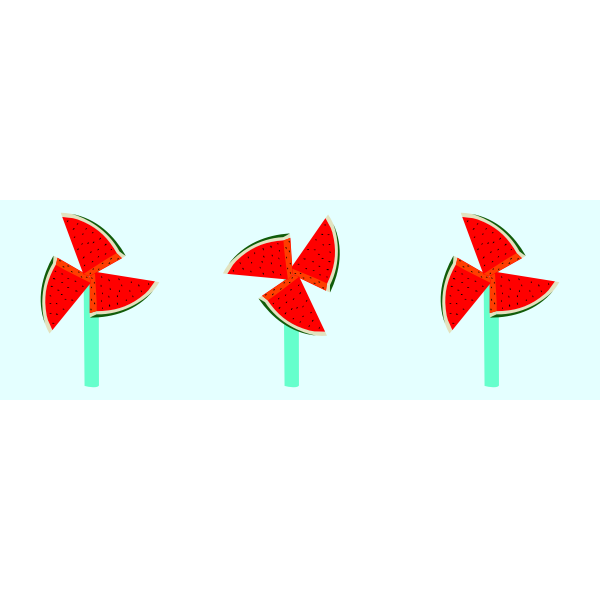 SVG watermelon pinwheel css spritesheet