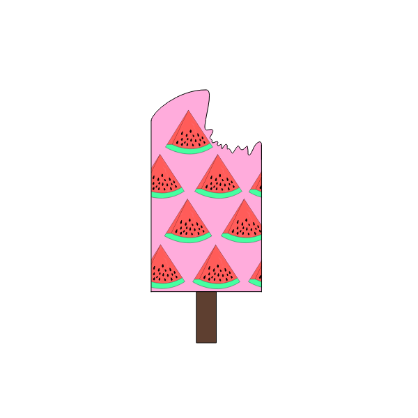 SVG Watermelon popsicle