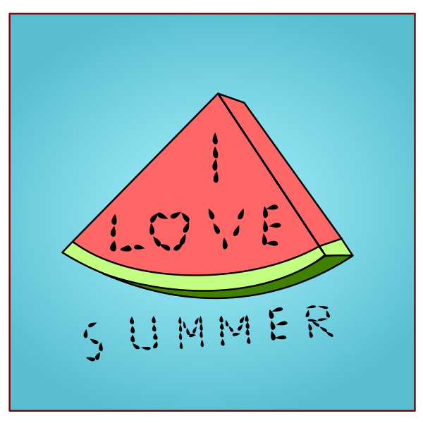 SVG Watermelon with exclamation