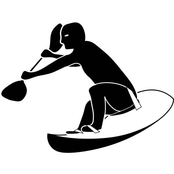 SVG Waveski sport sign vector graphics