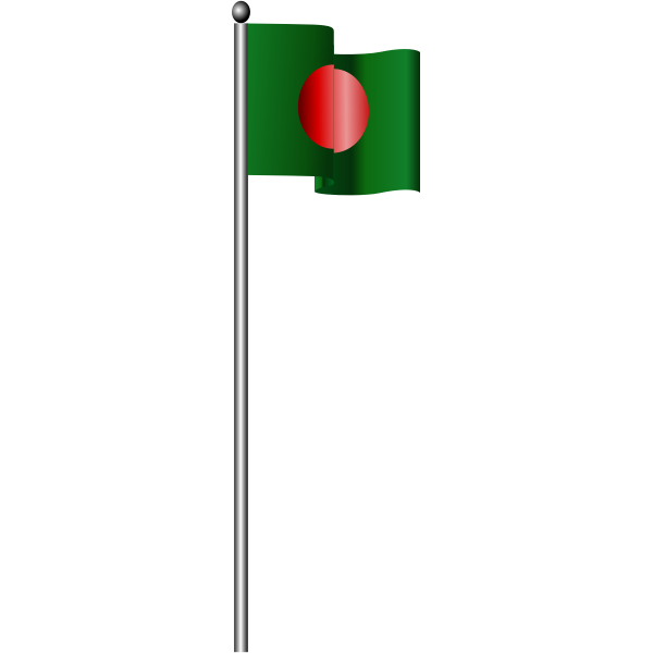 SVG Waving Bangladesh flag