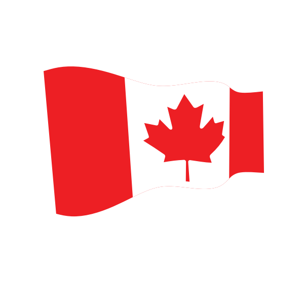 SVG Waving Canadian flag