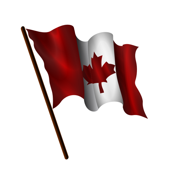 SVG Waving Canadian flag vector image