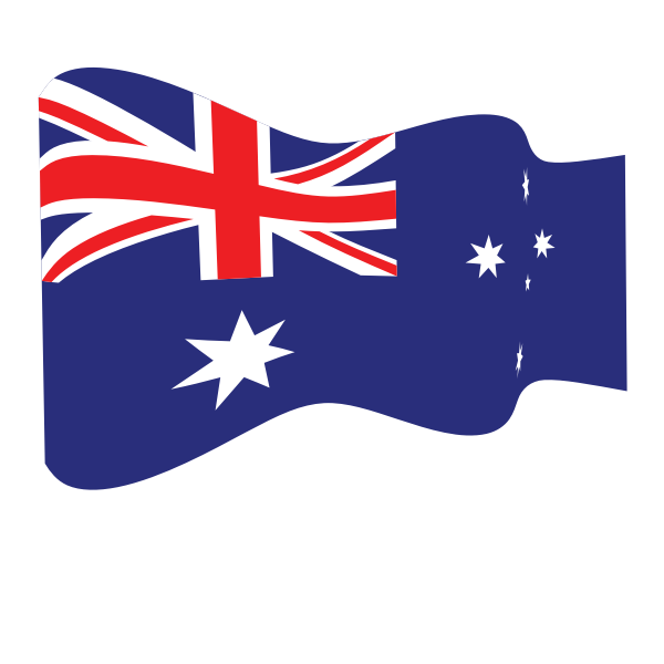 SVG Waving flag of Australia