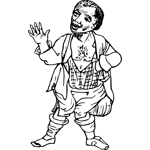 SVG Waving man