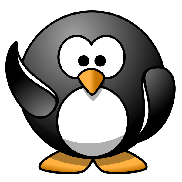 SVG Waving penguin