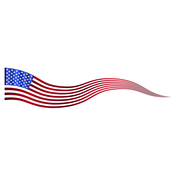 SVG Wavy American Flag Banner