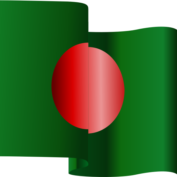 SVG Wavy Bangladesh flag