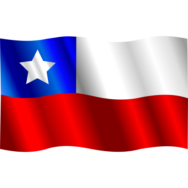 SVG Wavy Chilean Vector Flag