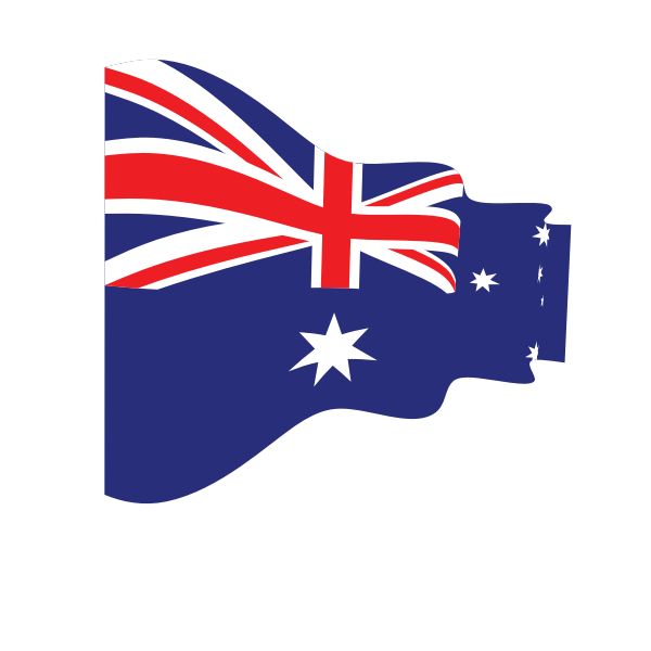 SVG Wavy flag of Australia