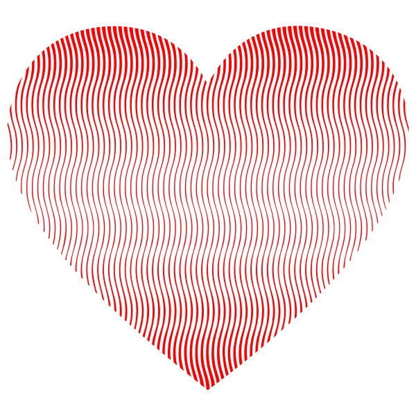 SVG Wavy Heart Line Art