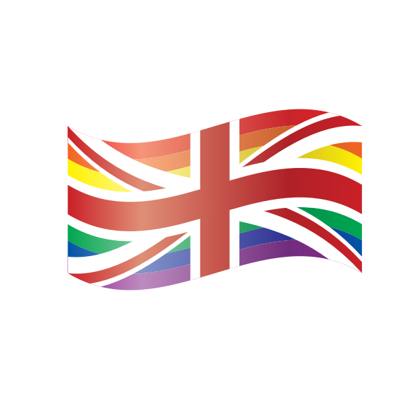 SVG Wavy rainbow union flag